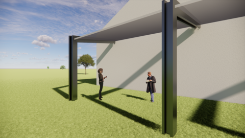Modern House in the green